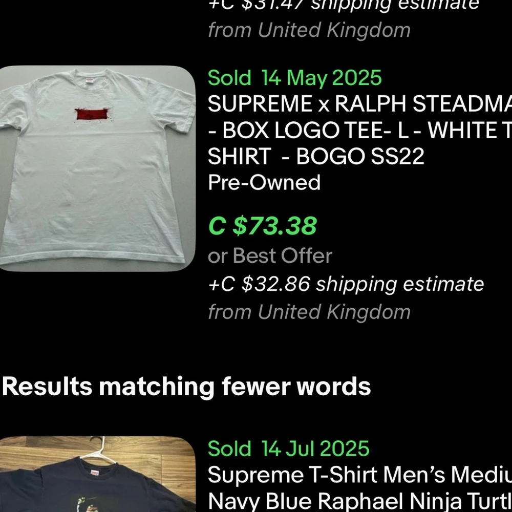 Supreme Ralph Steadman Box Logo T-Shirt / 2022 / Large - Picture 10 of 10